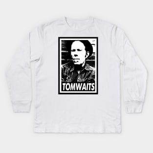 Tom Waits - Retro Kids Long Sleeve T-Shirt